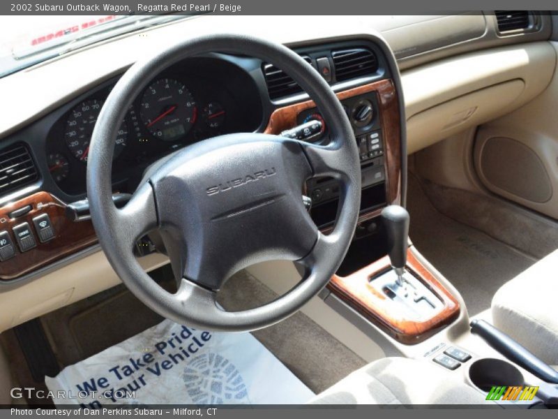 Regatta Red Pearl / Beige 2002 Subaru Outback Wagon