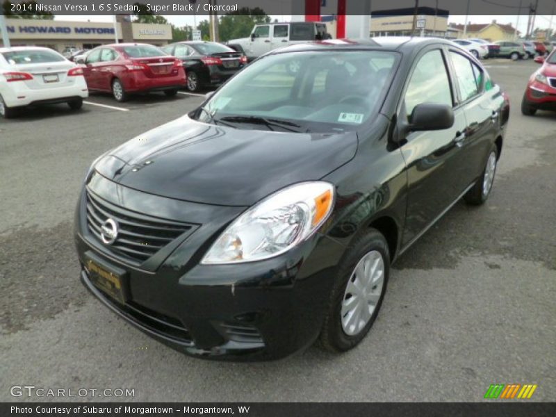 Super Black / Charcoal 2014 Nissan Versa 1.6 S Sedan