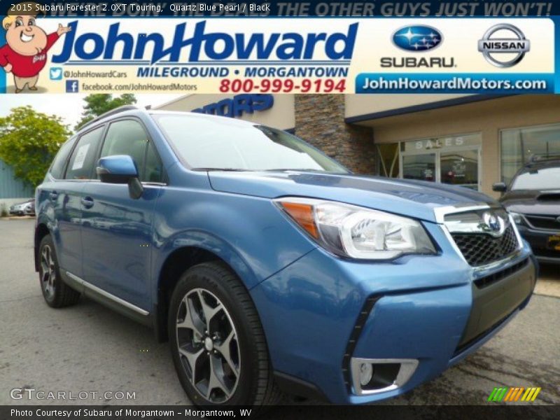 Quartz Blue Pearl / Black 2015 Subaru Forester 2.0XT Touring