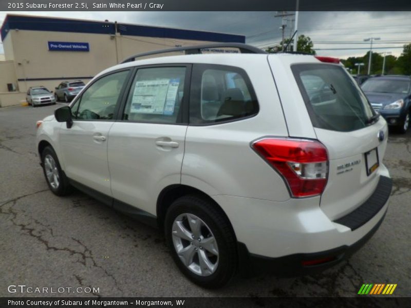 Satin White Pearl / Gray 2015 Subaru Forester 2.5i