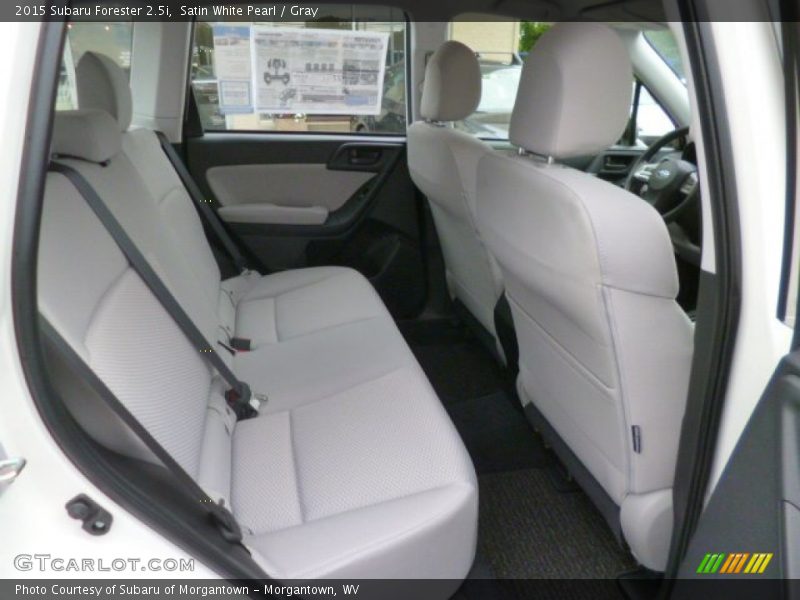Satin White Pearl / Gray 2015 Subaru Forester 2.5i