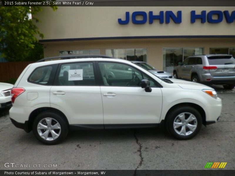 Satin White Pearl / Gray 2015 Subaru Forester 2.5i