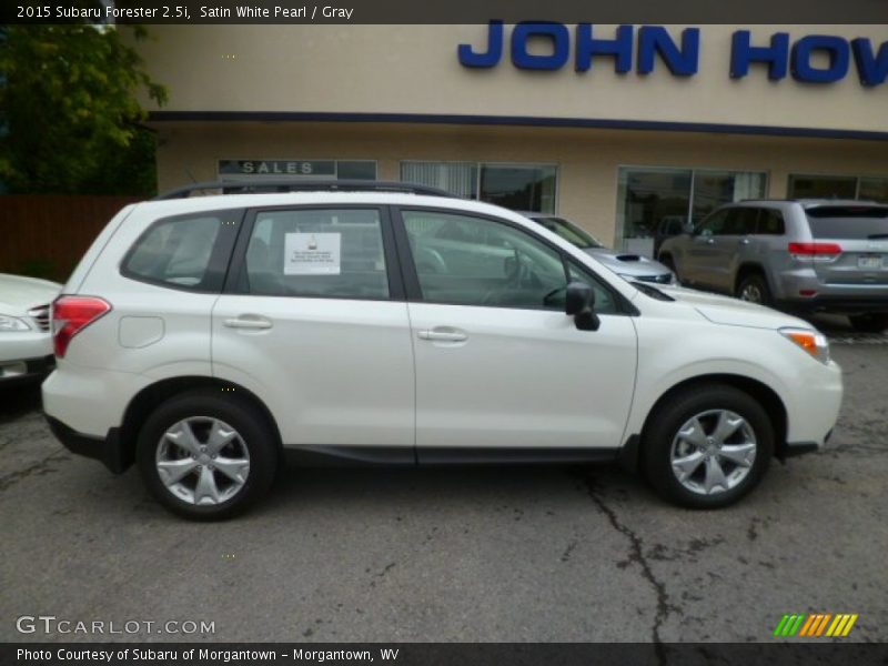 Satin White Pearl / Gray 2015 Subaru Forester 2.5i