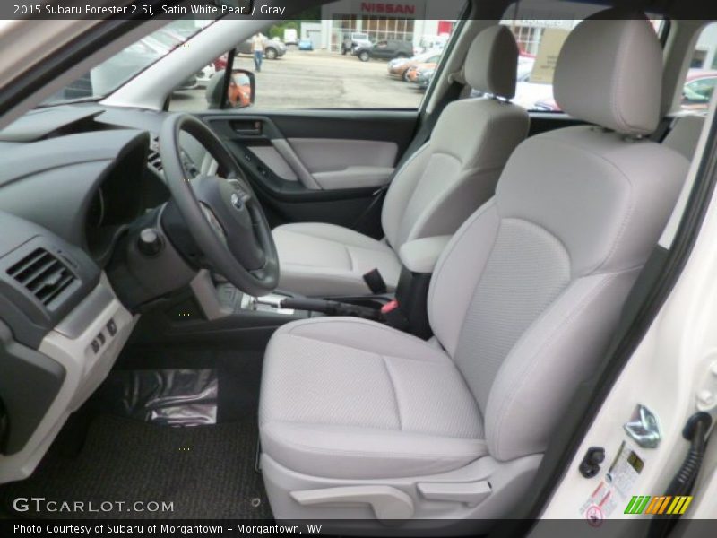 Satin White Pearl / Gray 2015 Subaru Forester 2.5i