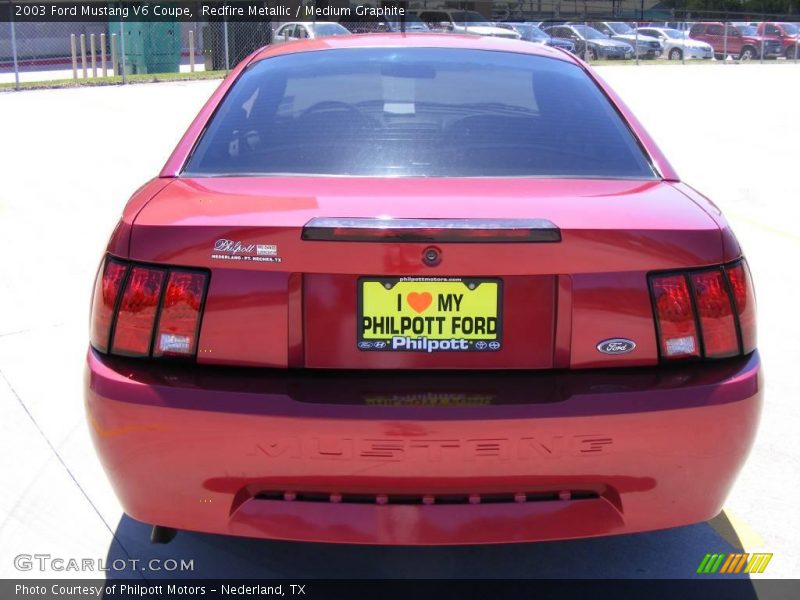 Redfire Metallic / Medium Graphite 2003 Ford Mustang V6 Coupe