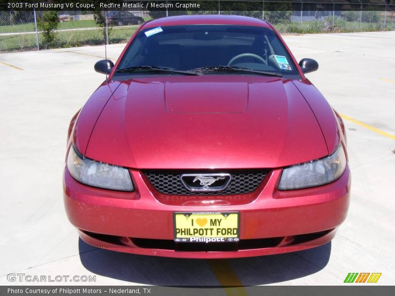 Redfire Metallic / Medium Graphite 2003 Ford Mustang V6 Coupe