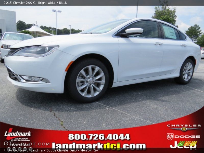 Bright White / Black 2015 Chrysler 200 C