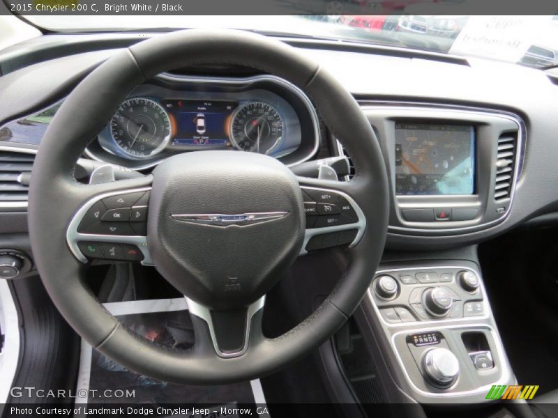 Bright White / Black 2015 Chrysler 200 C