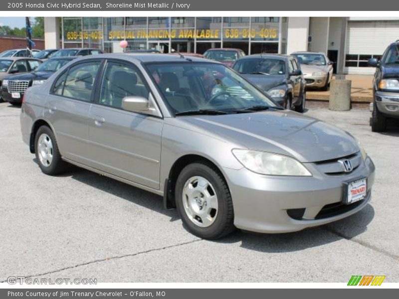 Shoreline Mist Metallic / Ivory 2005 Honda Civic Hybrid Sedan