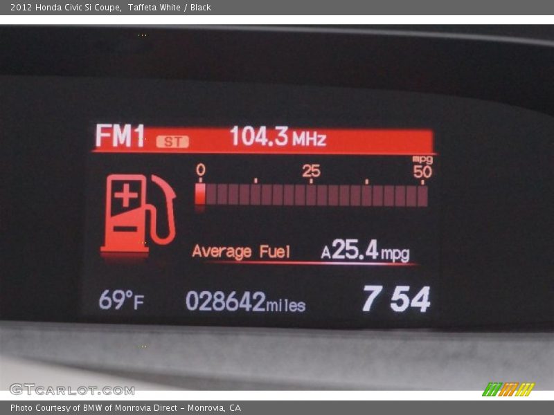 Taffeta White / Black 2012 Honda Civic Si Coupe