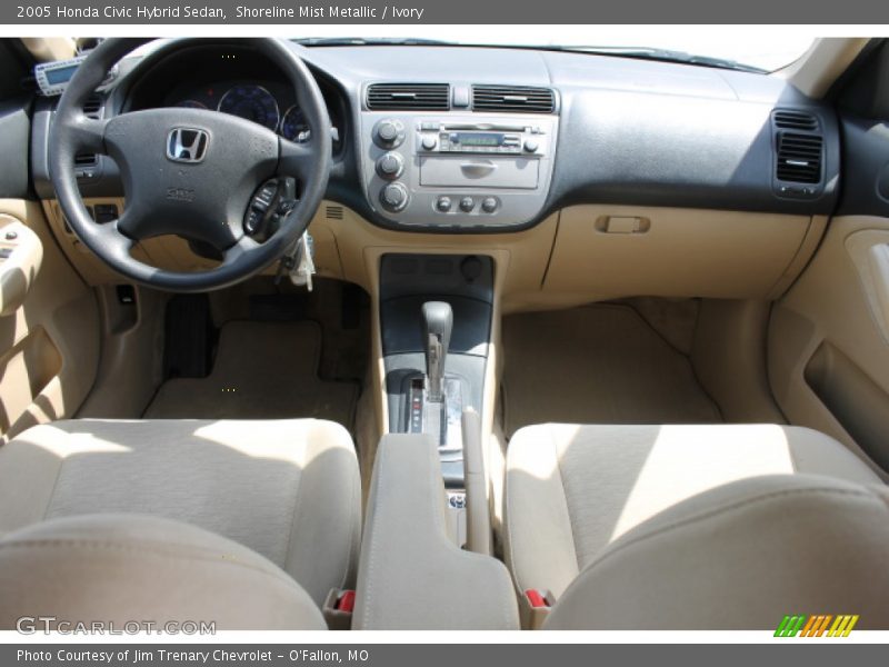 Shoreline Mist Metallic / Ivory 2005 Honda Civic Hybrid Sedan
