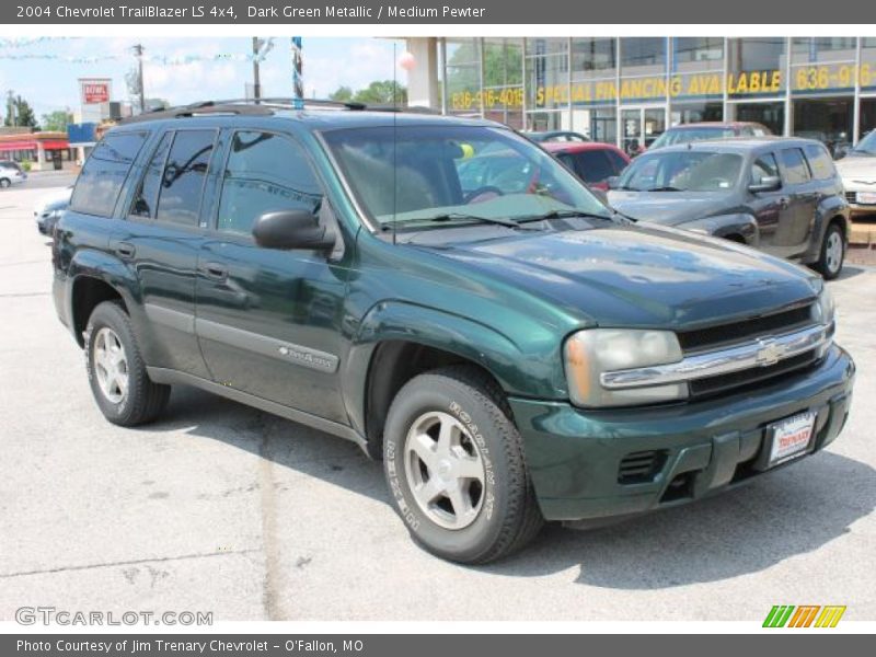 Dark Green Metallic / Medium Pewter 2004 Chevrolet TrailBlazer LS 4x4