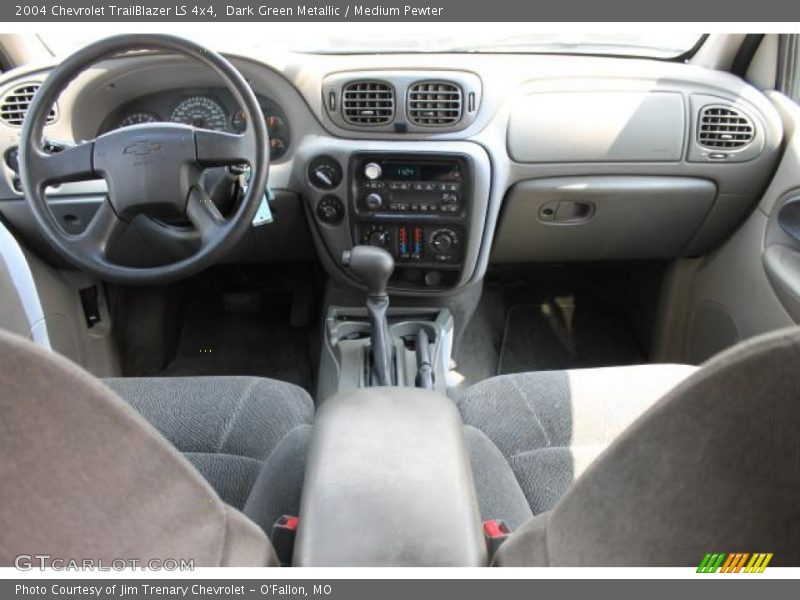Dark Green Metallic / Medium Pewter 2004 Chevrolet TrailBlazer LS 4x4