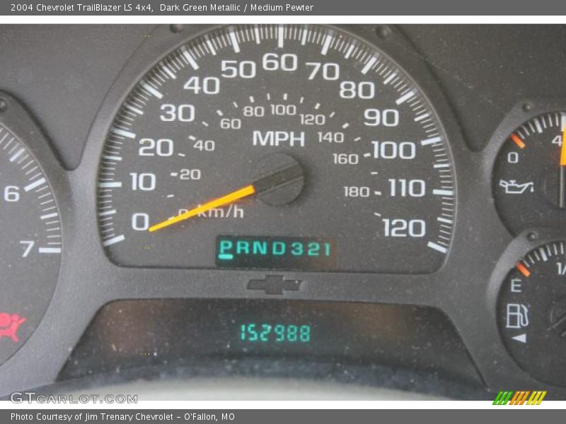 Dark Green Metallic / Medium Pewter 2004 Chevrolet TrailBlazer LS 4x4