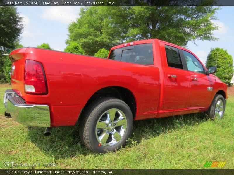 Flame Red / Black/Diesel Gray 2014 Ram 1500 SLT Quad Cab