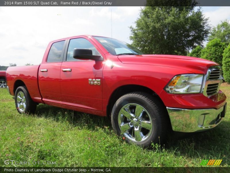 Flame Red / Black/Diesel Gray 2014 Ram 1500 SLT Quad Cab