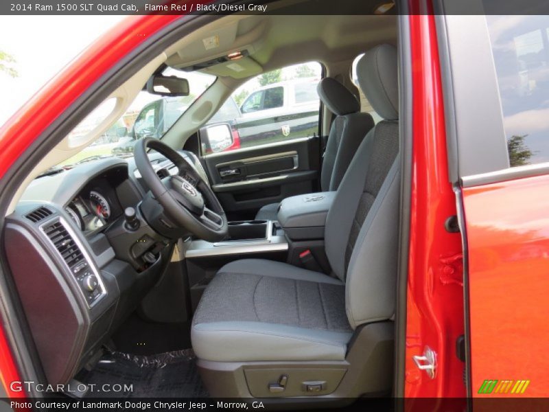 Flame Red / Black/Diesel Gray 2014 Ram 1500 SLT Quad Cab