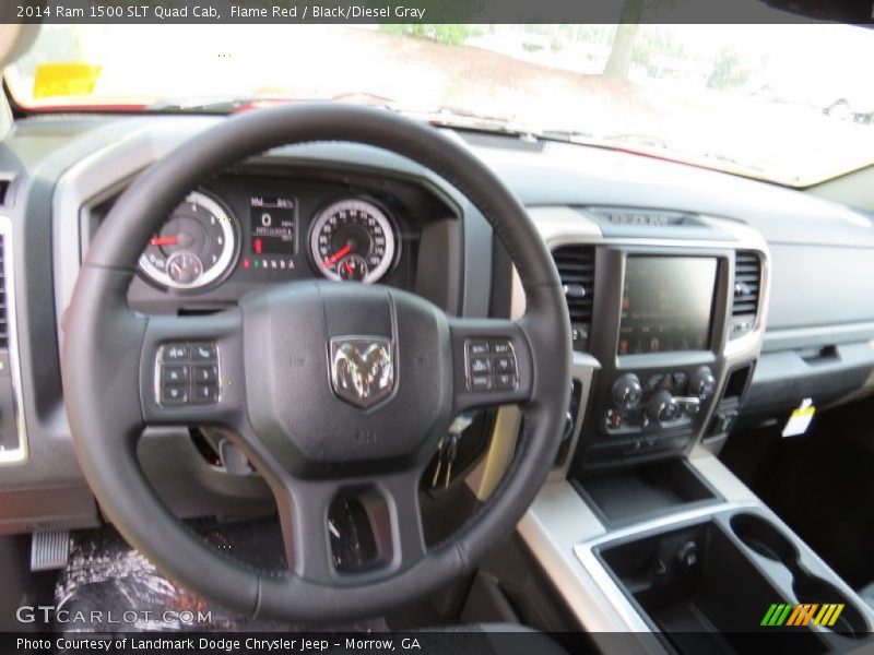 Flame Red / Black/Diesel Gray 2014 Ram 1500 SLT Quad Cab