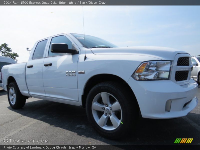 Bright White / Black/Diesel Gray 2014 Ram 1500 Express Quad Cab