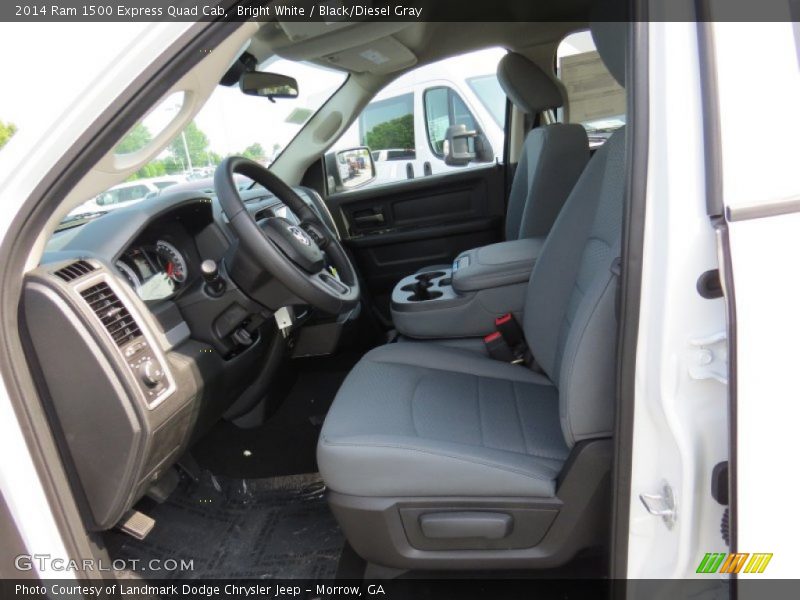 Bright White / Black/Diesel Gray 2014 Ram 1500 Express Quad Cab