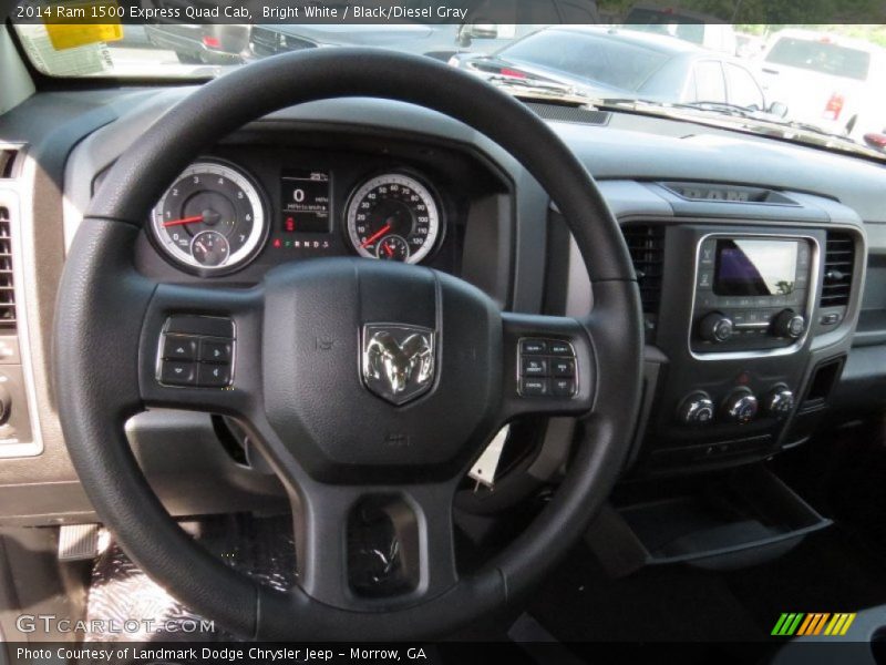 Bright White / Black/Diesel Gray 2014 Ram 1500 Express Quad Cab