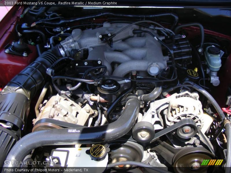Redfire Metallic / Medium Graphite 2003 Ford Mustang V6 Coupe