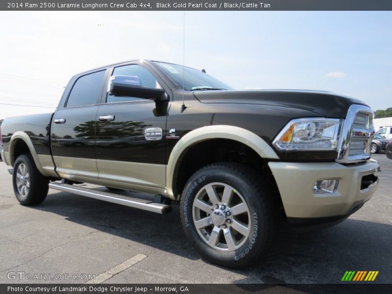 Black Gold Pearl Coat / Black/Cattle Tan 2014 Ram 2500 Laramie Longhorn Crew Cab 4x4