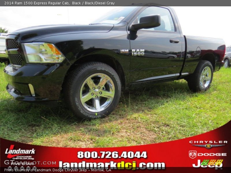 Black / Black/Diesel Gray 2014 Ram 1500 Express Regular Cab