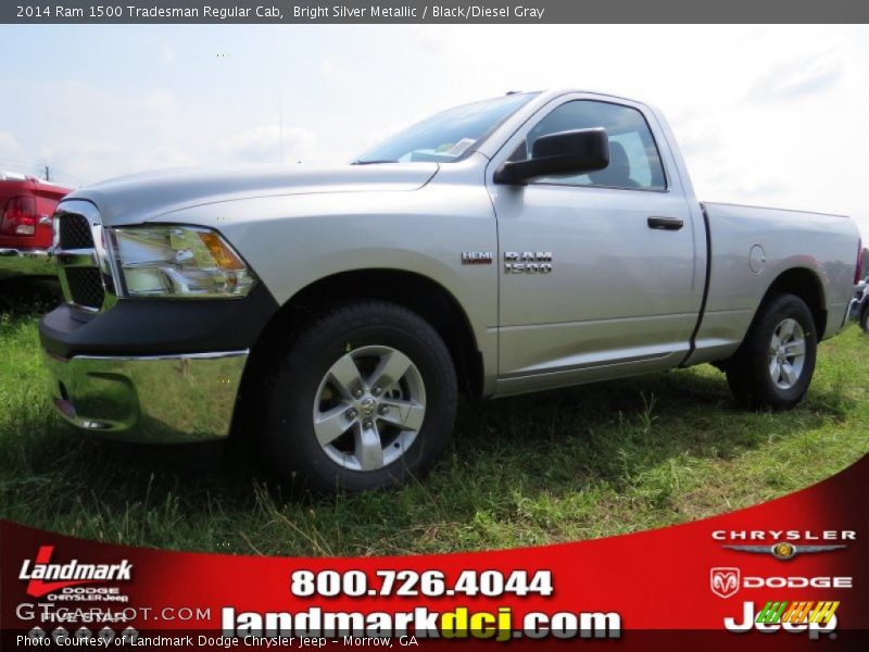Bright Silver Metallic / Black/Diesel Gray 2014 Ram 1500 Tradesman Regular Cab