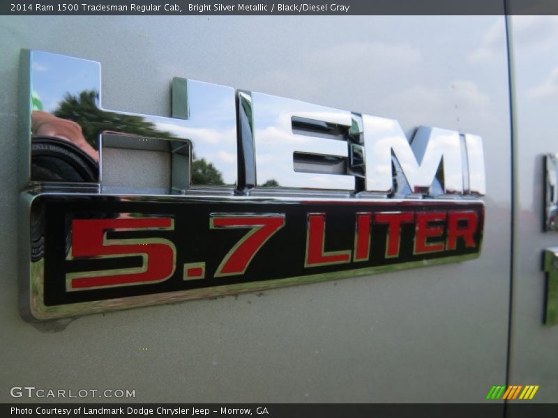 Bright Silver Metallic / Black/Diesel Gray 2014 Ram 1500 Tradesman Regular Cab