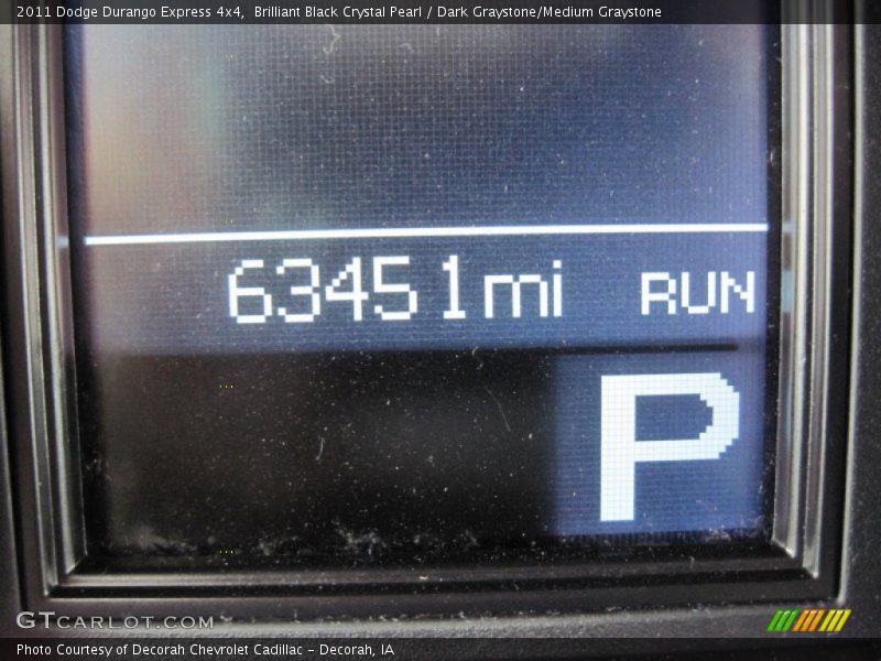 Brilliant Black Crystal Pearl / Dark Graystone/Medium Graystone 2011 Dodge Durango Express 4x4