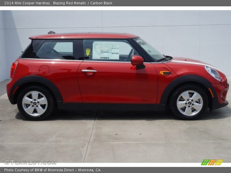Blazing Red Metallic / Carbon Black 2014 Mini Cooper Hardtop