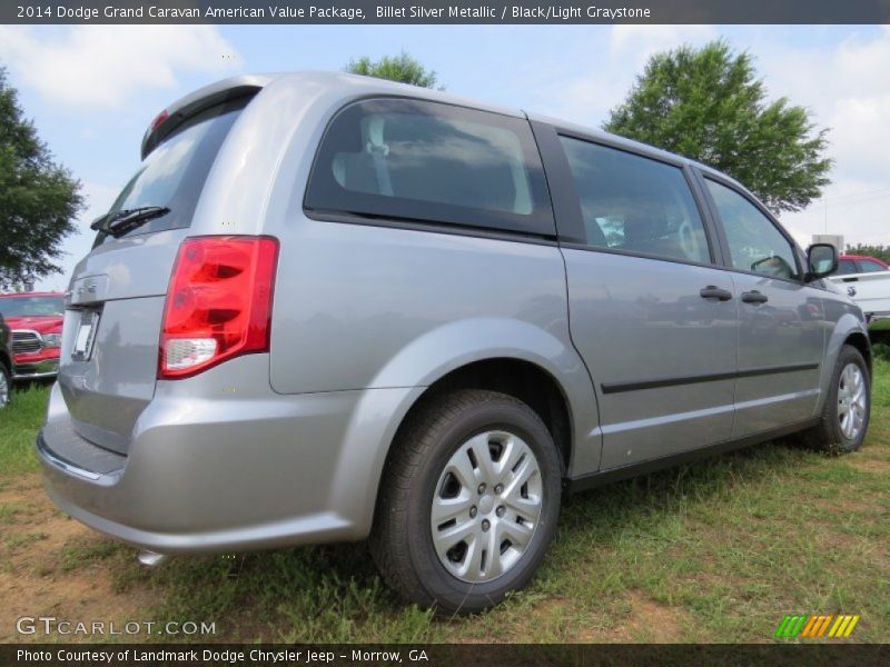 Billet Silver Metallic / Black/Light Graystone 2014 Dodge Grand Caravan American Value Package