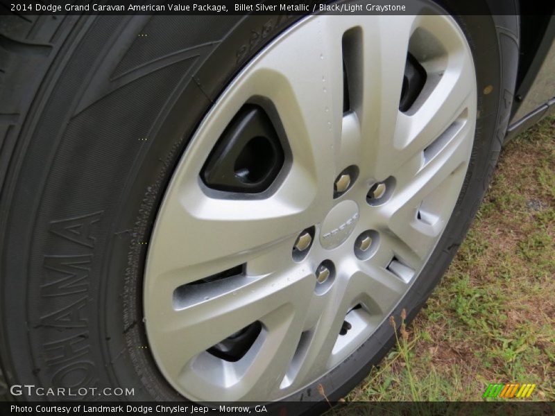 Billet Silver Metallic / Black/Light Graystone 2014 Dodge Grand Caravan American Value Package