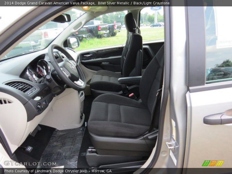 Billet Silver Metallic / Black/Light Graystone 2014 Dodge Grand Caravan American Value Package