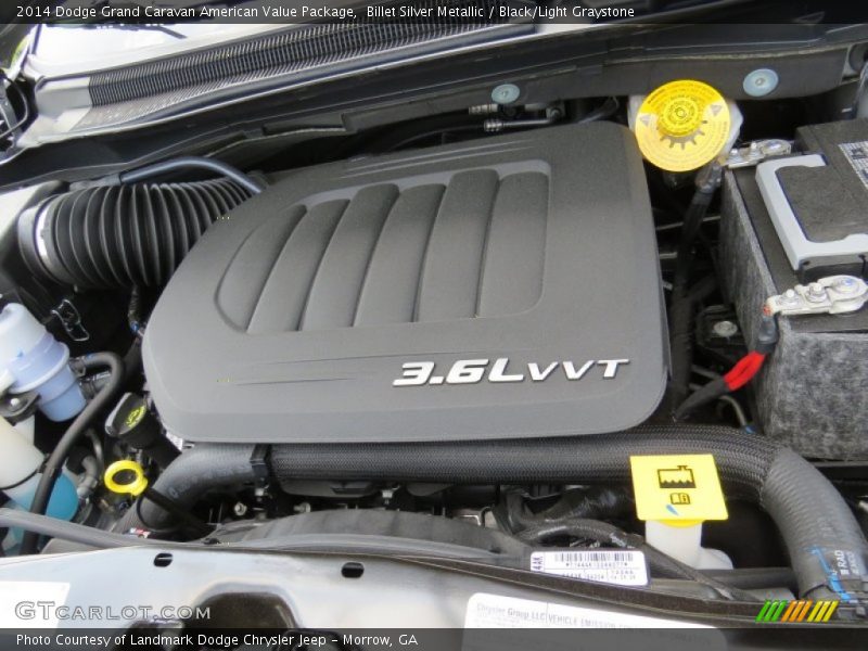 Billet Silver Metallic / Black/Light Graystone 2014 Dodge Grand Caravan American Value Package