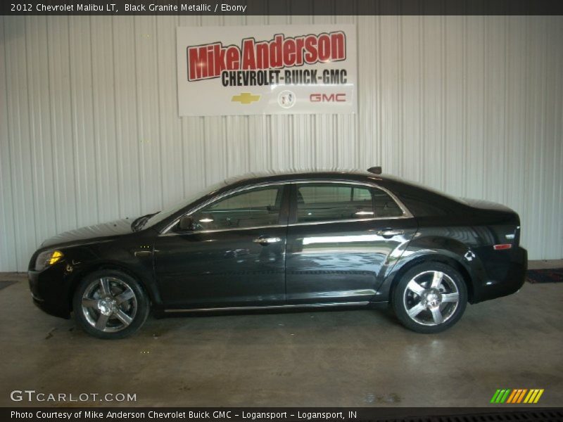 Black Granite Metallic / Ebony 2012 Chevrolet Malibu LT