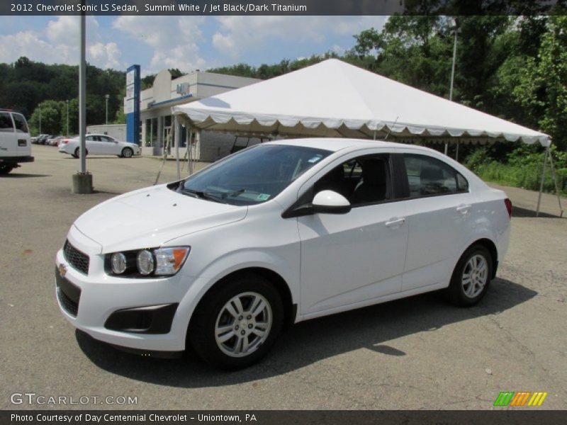 Summit White / Jet Black/Dark Titanium 2012 Chevrolet Sonic LS Sedan
