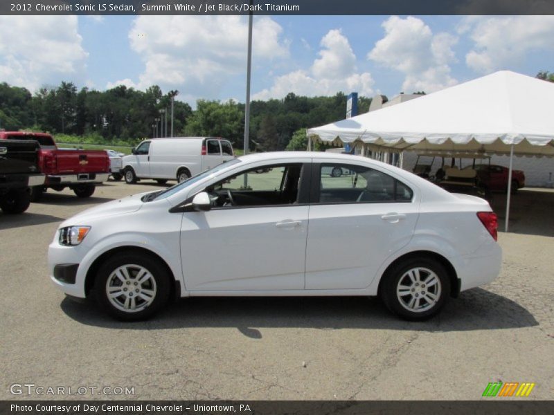 Summit White / Jet Black/Dark Titanium 2012 Chevrolet Sonic LS Sedan