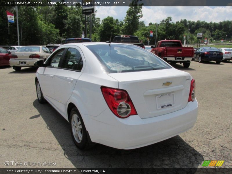Summit White / Jet Black/Dark Titanium 2012 Chevrolet Sonic LS Sedan
