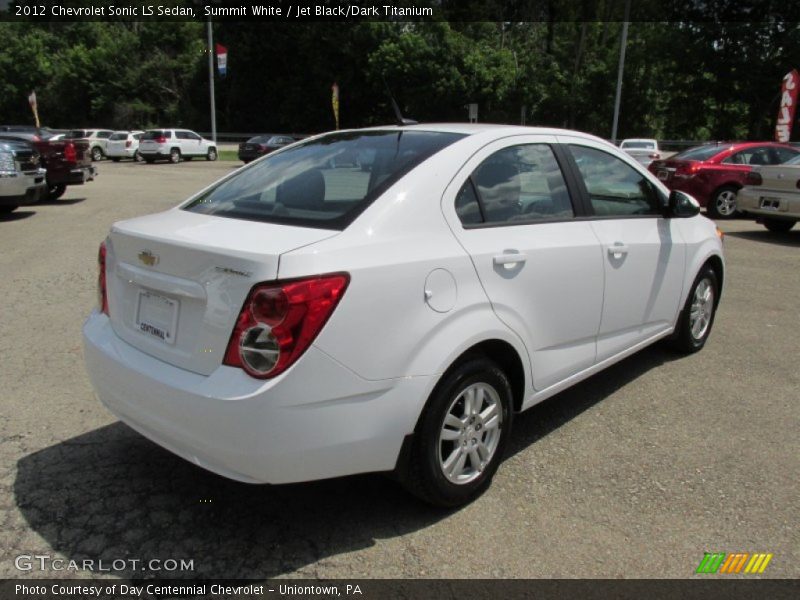 Summit White / Jet Black/Dark Titanium 2012 Chevrolet Sonic LS Sedan