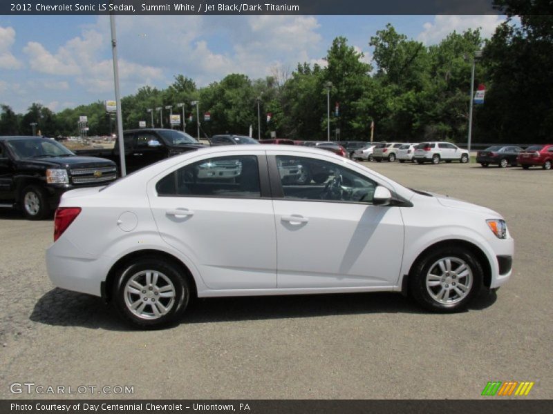 Summit White / Jet Black/Dark Titanium 2012 Chevrolet Sonic LS Sedan