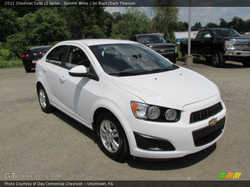 Summit White / Jet Black/Dark Titanium 2012 Chevrolet Sonic LS Sedan