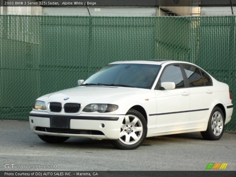 Alpine White / Beige 2003 BMW 3 Series 325i Sedan