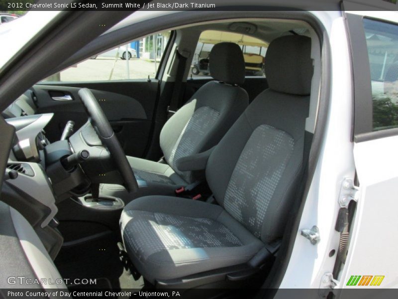 Summit White / Jet Black/Dark Titanium 2012 Chevrolet Sonic LS Sedan