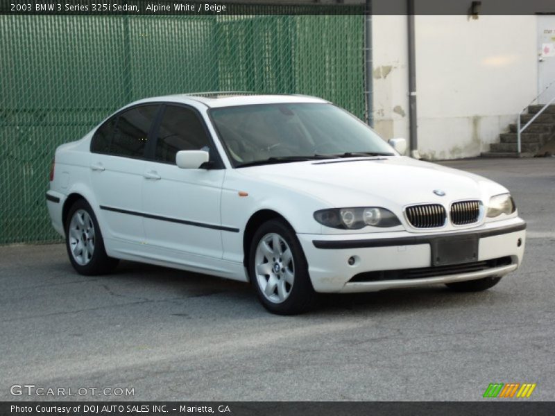 Alpine White / Beige 2003 BMW 3 Series 325i Sedan