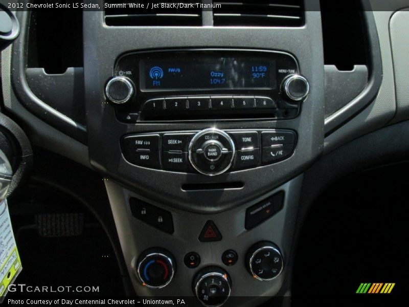 Summit White / Jet Black/Dark Titanium 2012 Chevrolet Sonic LS Sedan