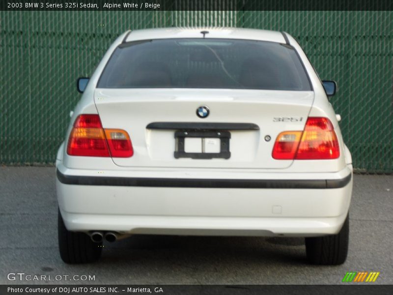 Alpine White / Beige 2003 BMW 3 Series 325i Sedan