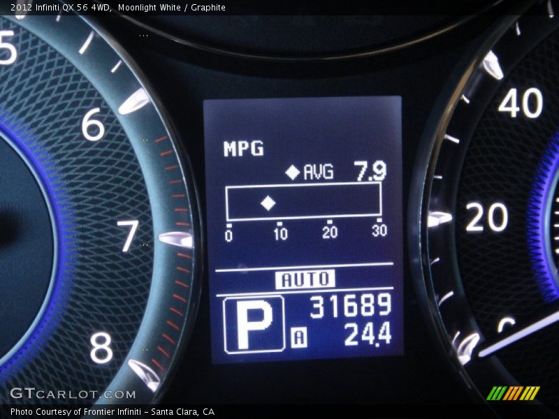 Moonlight White / Graphite 2012 Infiniti QX 56 4WD