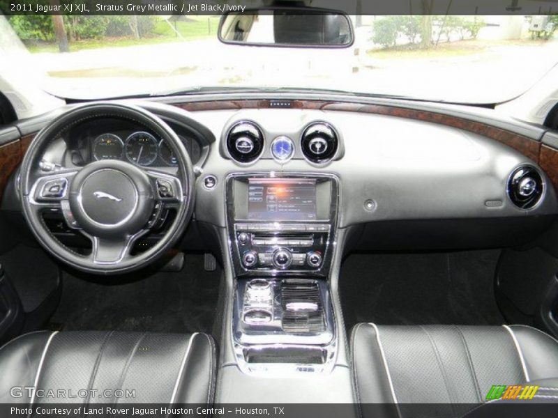 Stratus Grey Metallic / Jet Black/Ivory 2011 Jaguar XJ XJL